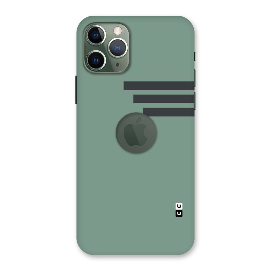 Solid Sports Stripe Back Case for iPhone 11 Pro Logo  Cut