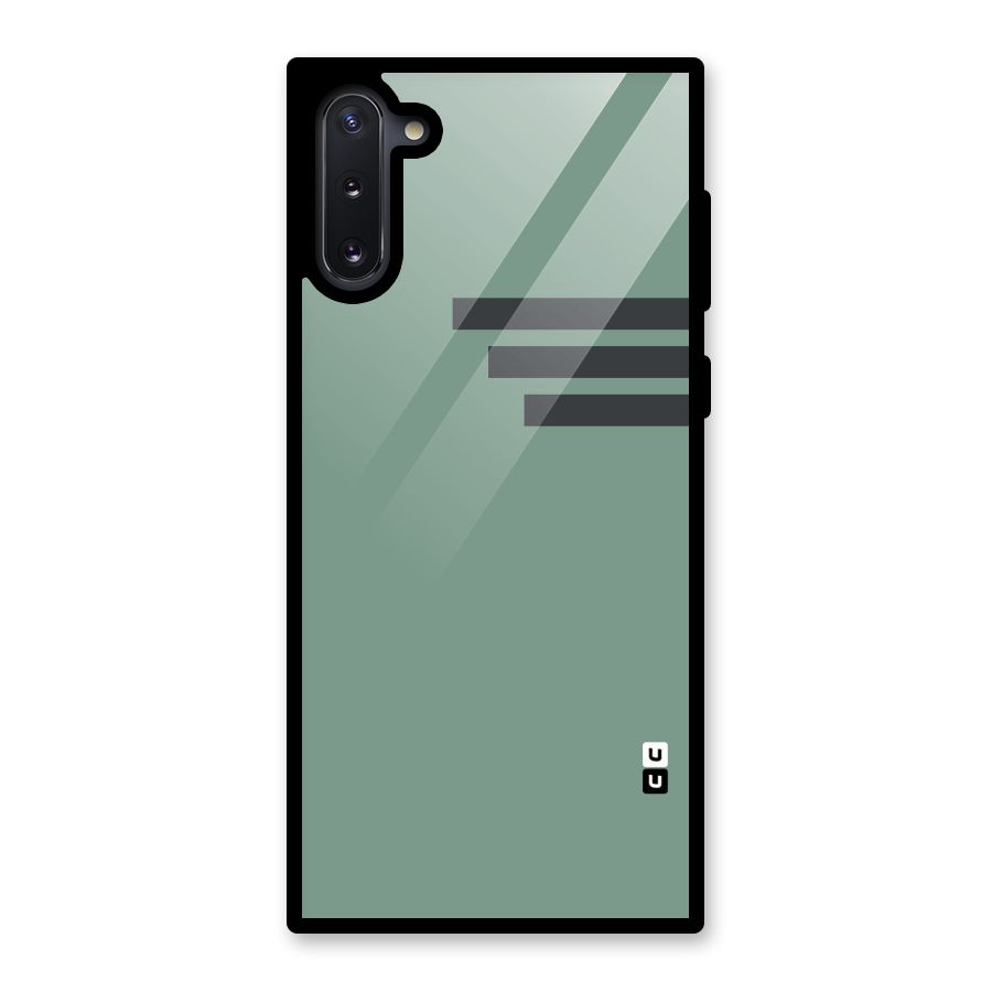 Solid Sports Stripe Glass Back Case for Galaxy Note 10