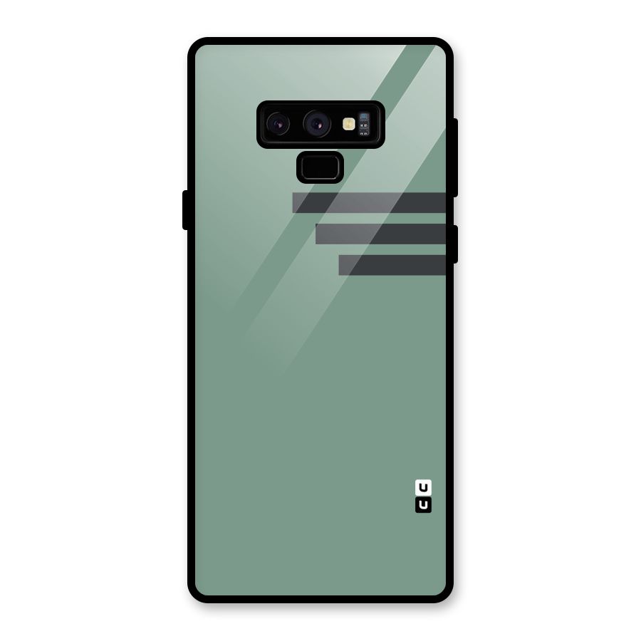 Solid Sports Stripe Glass Back Case for Galaxy Note 9
