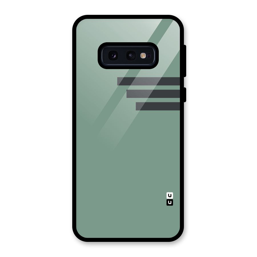 Solid Sports Stripe Glass Back Case for Galaxy S10e
