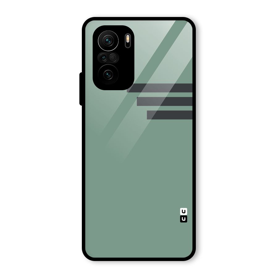 Solid Sports Stripe Glass Back Case for Mi 11X Pro