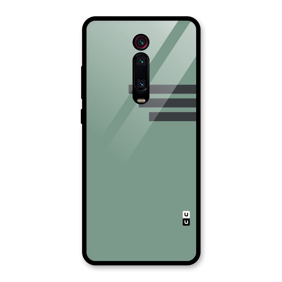 Solid Sports Stripe Glass Back Case for Redmi K20 Pro