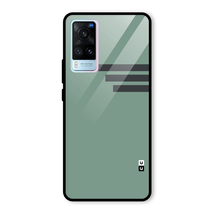 Solid Sports Stripe Glass Back Case for Vivo X60