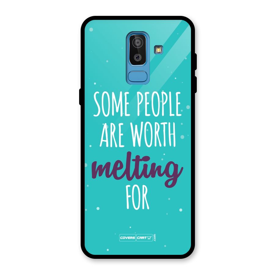 Some People Are Worth Melting For Glass Back Case for Galaxy J8
