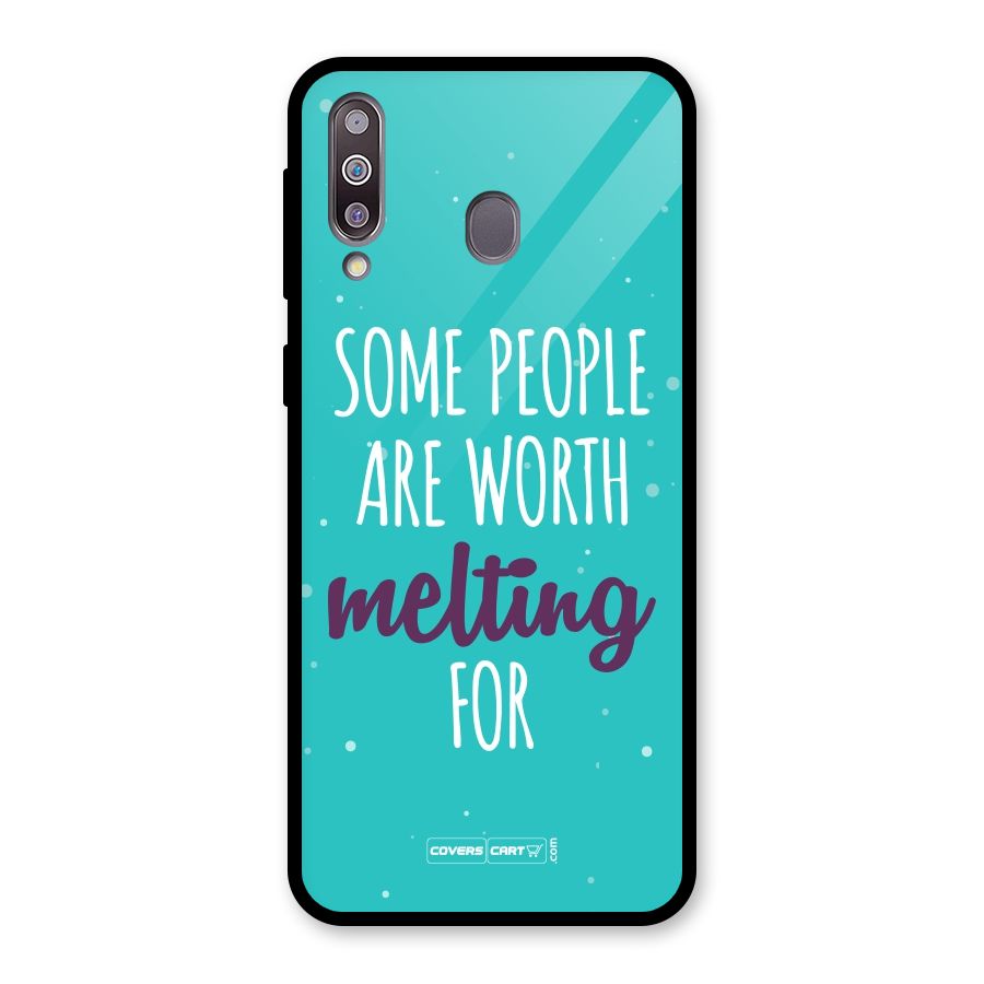 Some People Are Worth Melting For Glass Back Case for Galaxy M30
