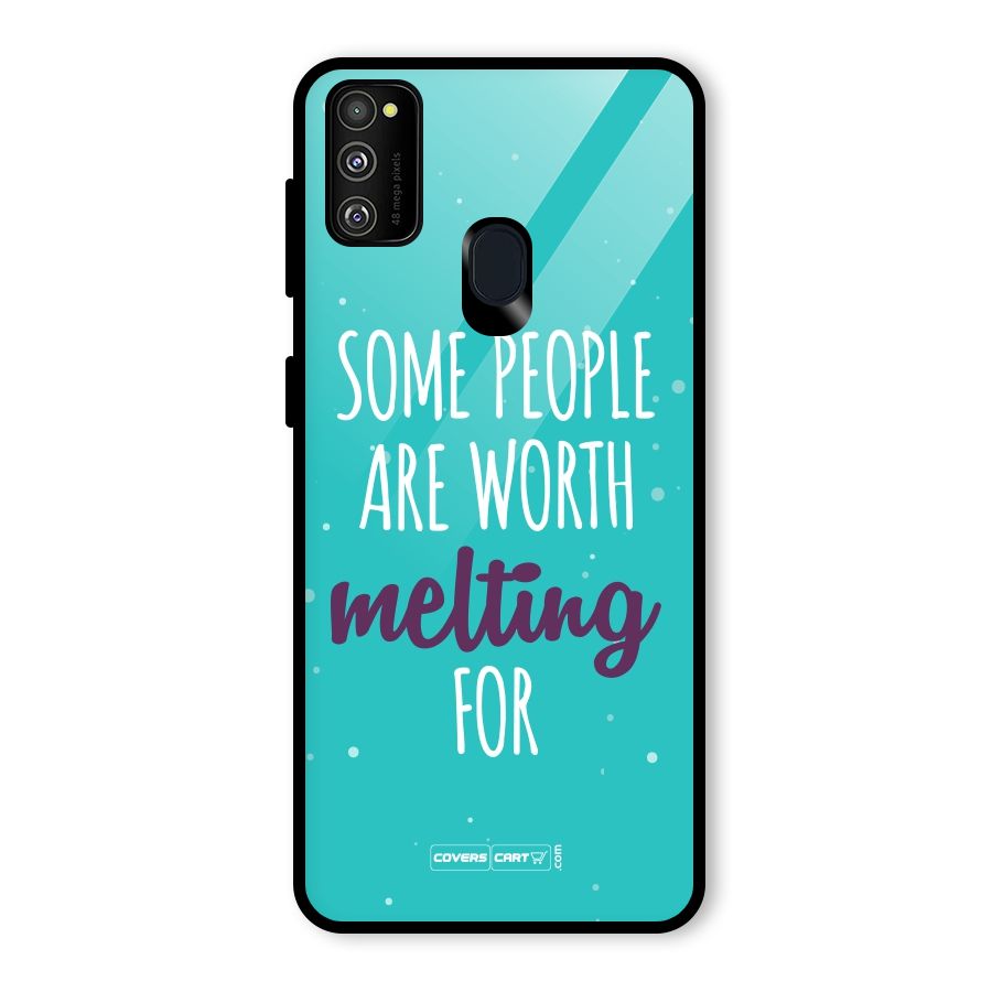 Some People Are Worth Melting For Glass Back Case for Galaxy M30s