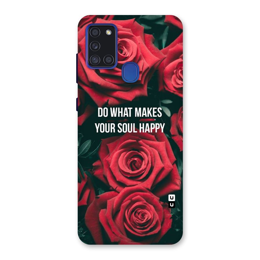 Soul Happy Back Case for Galaxy A21s