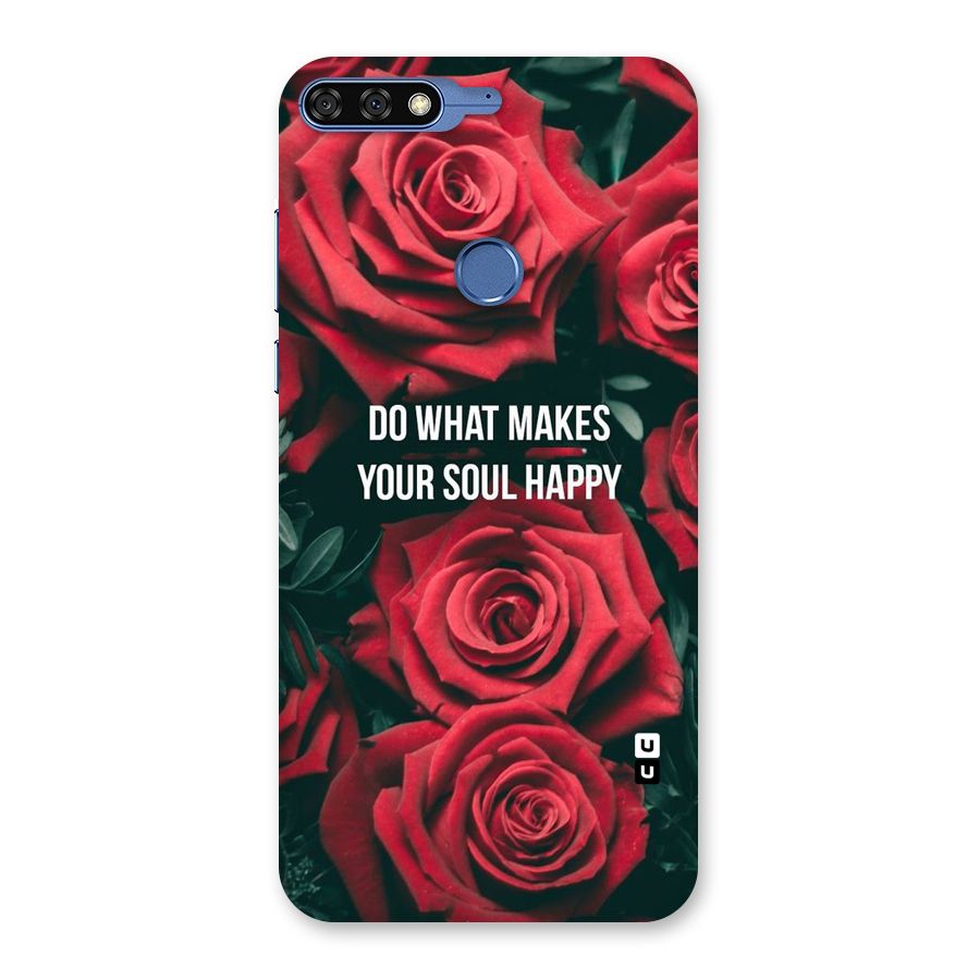 Soul Happy Back Case for Honor 7C