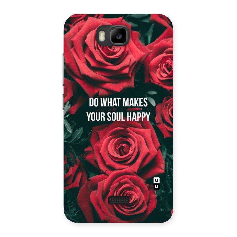 Soul Happy Back Case for Honor Bee