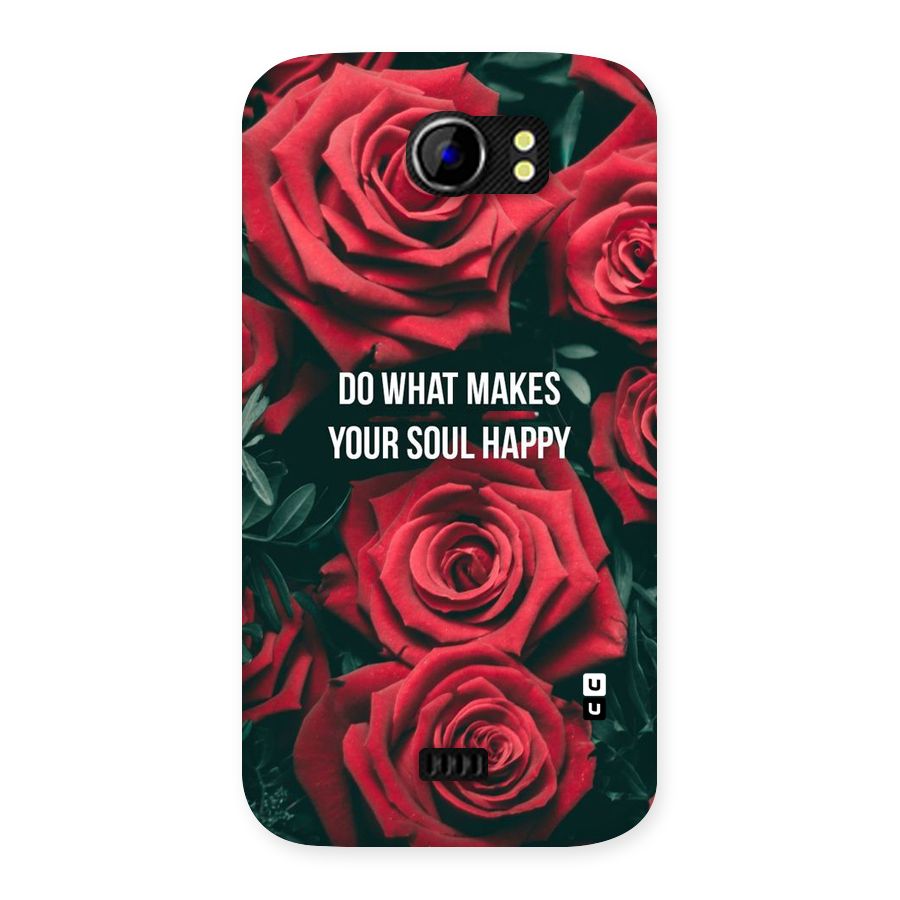 Soul Happy Back Case for Micromax Canvas 2 A110
