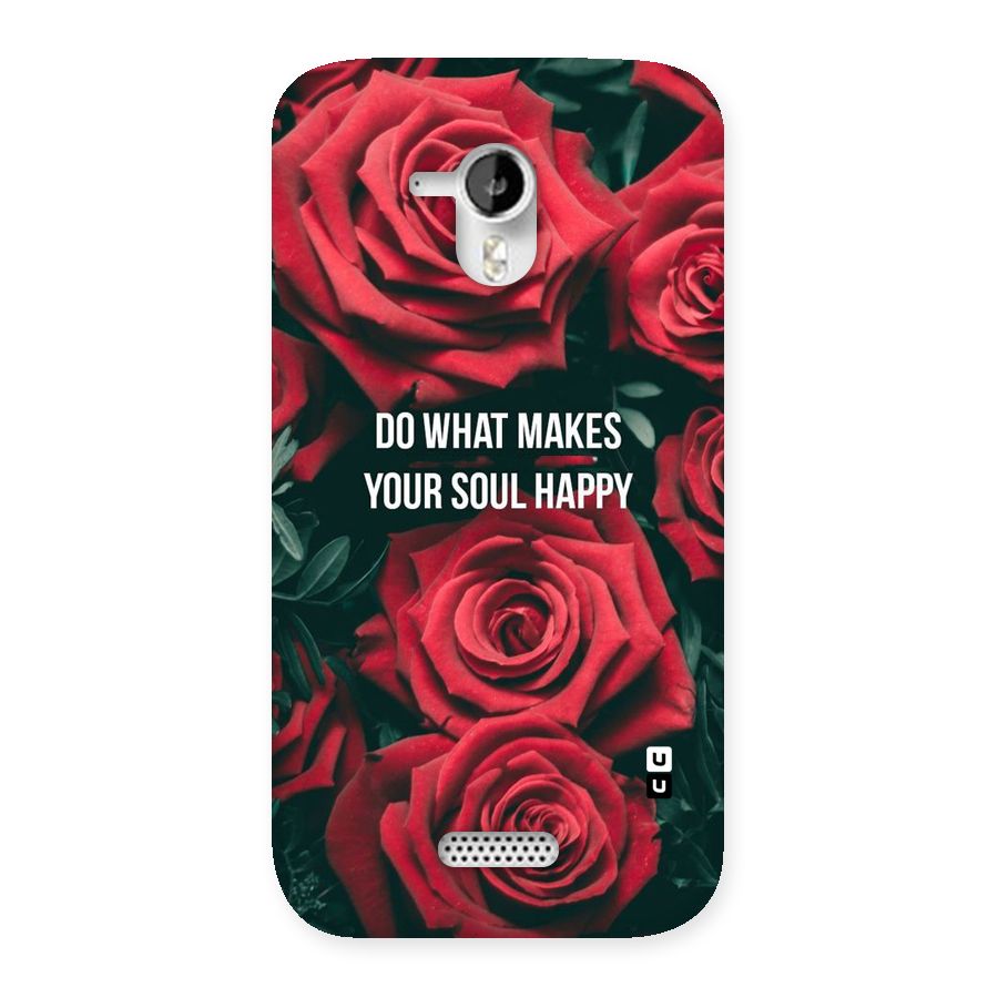 Soul Happy Back Case for Micromax Canvas HD A116
