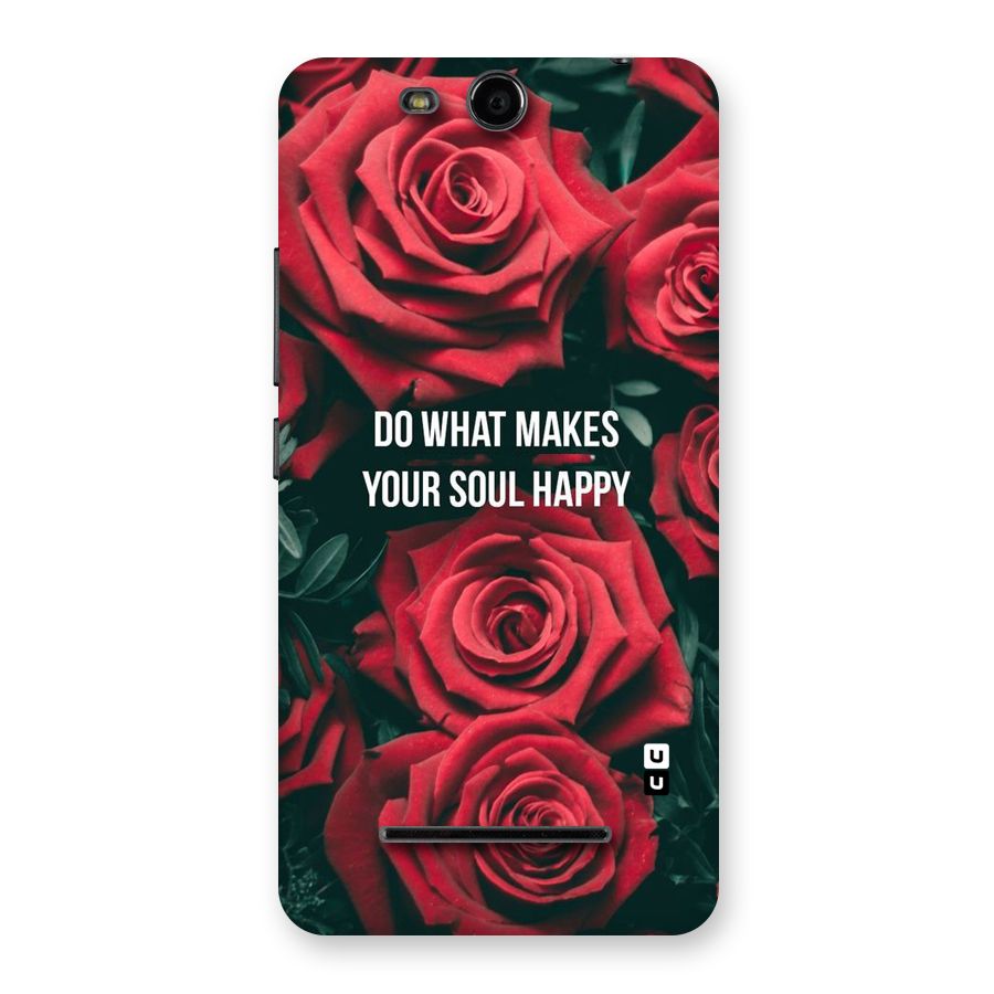 Soul Happy Back Case for Micromax Canvas Juice 3 Q392