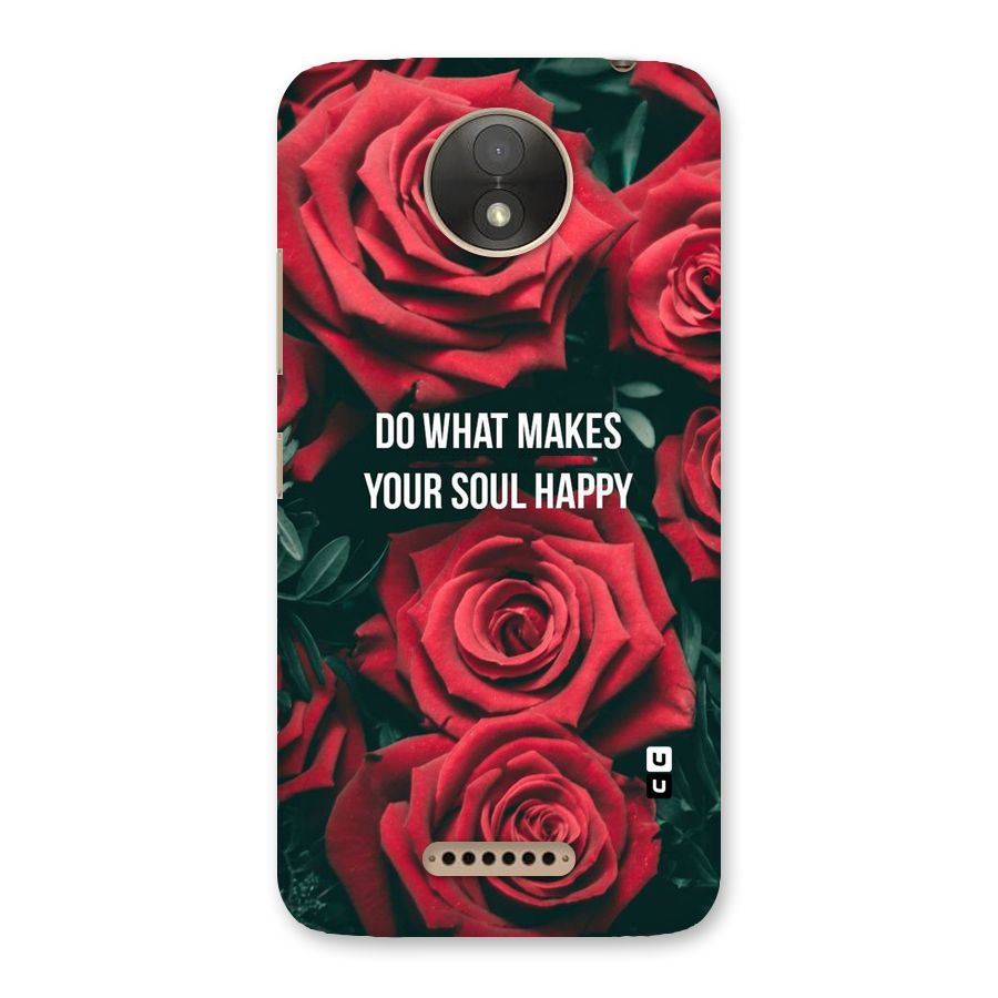 Soul Happy Back Case for Moto C Plus