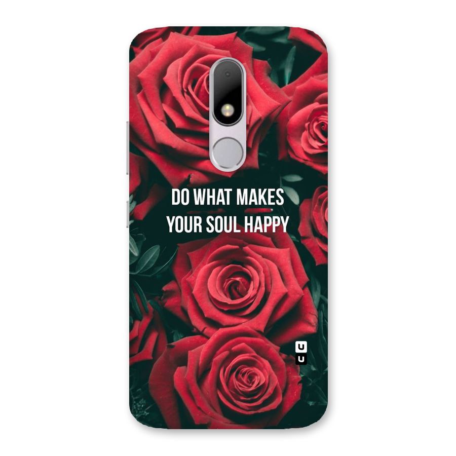 Soul Happy Back Case for Moto M