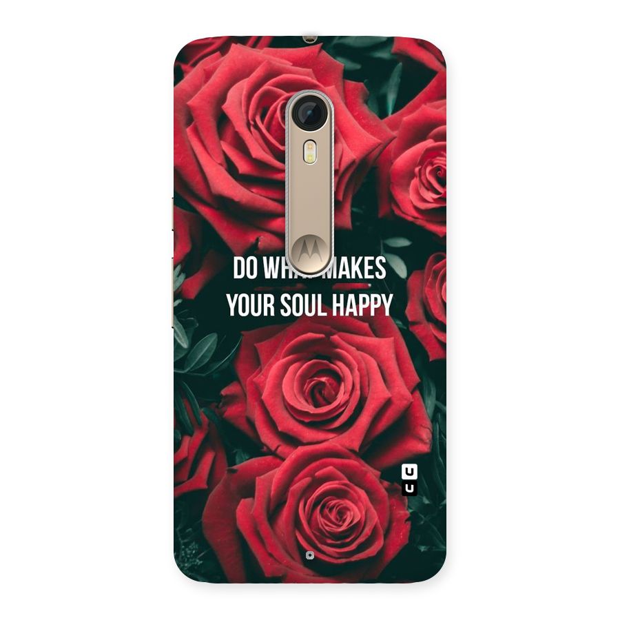 Soul Happy Back Case for Motorola Moto X Style