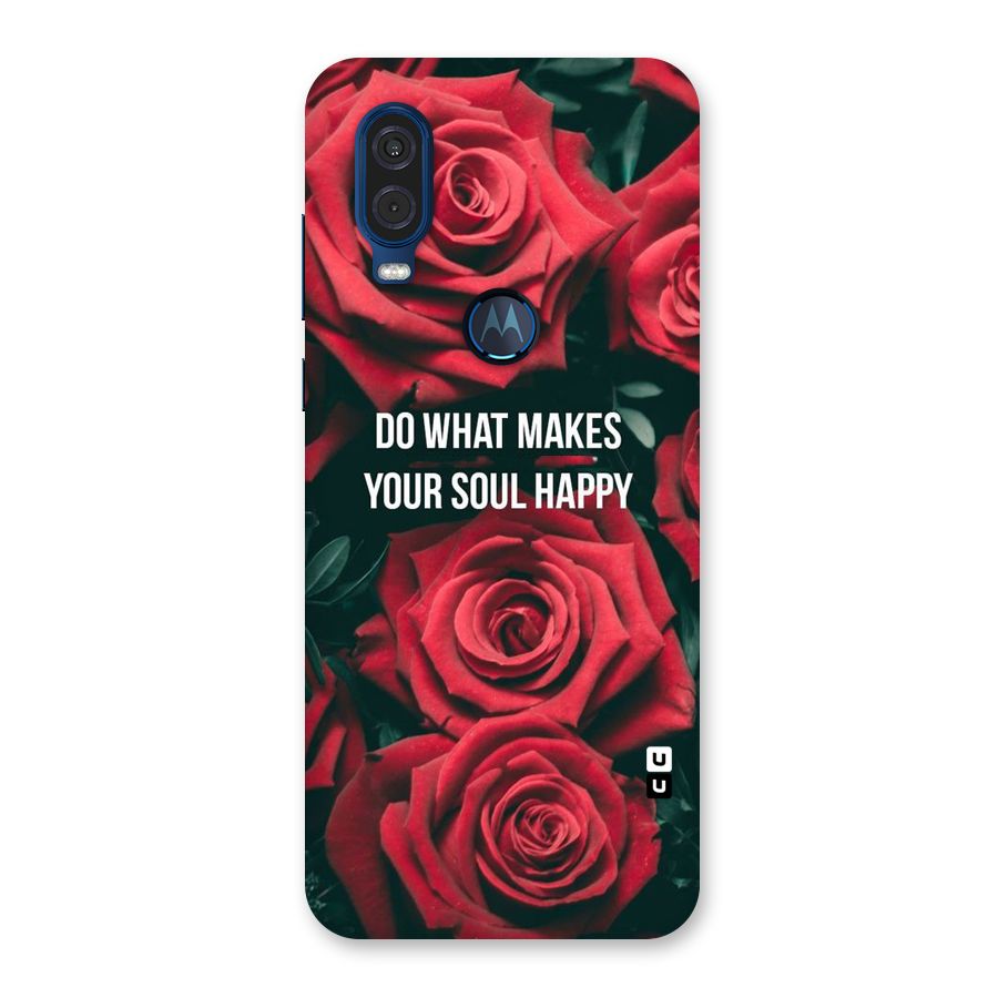 Soul Happy Back Case for Motorola One Vision