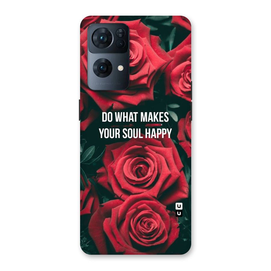 Soul Happy Back Case for Oppo Reno7 Pro 5G