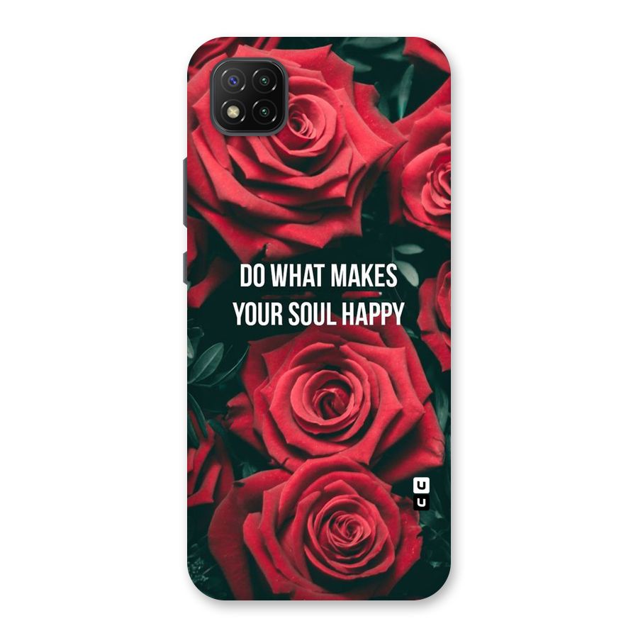 Soul Happy Back Case for Poco C3