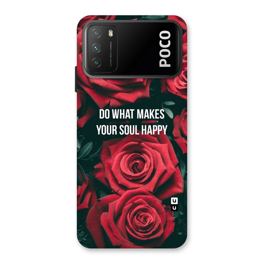 Soul Happy Back Case for Poco M3