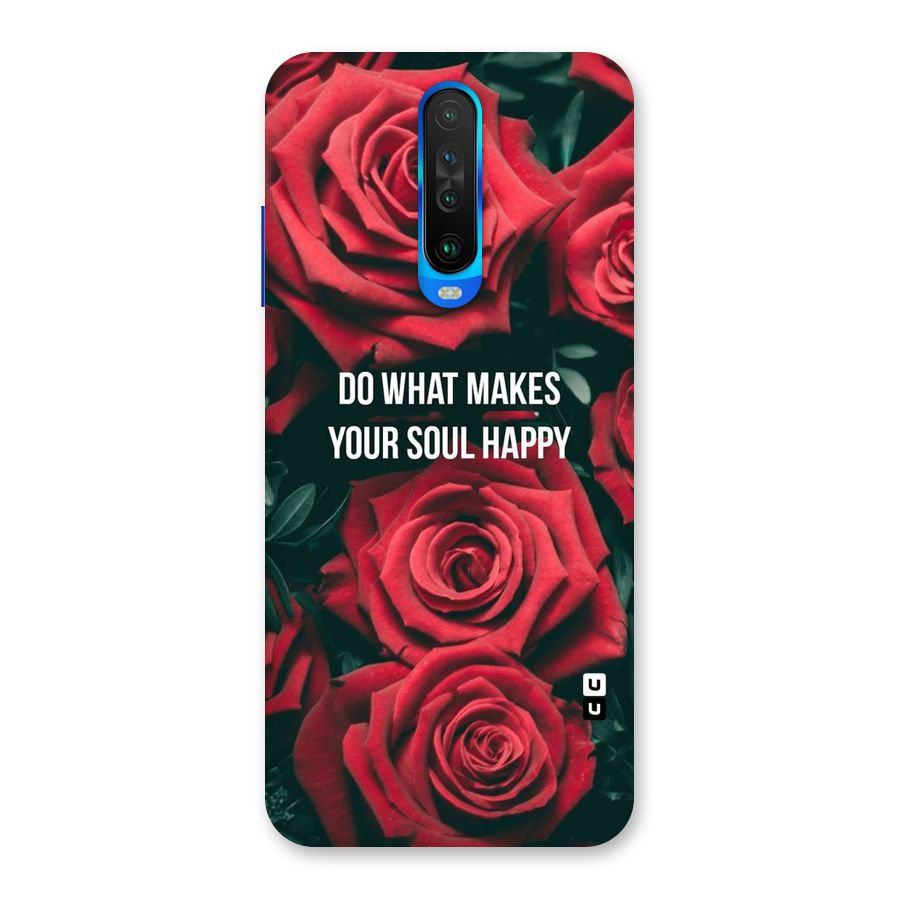 Soul Happy Back Case for Poco X2