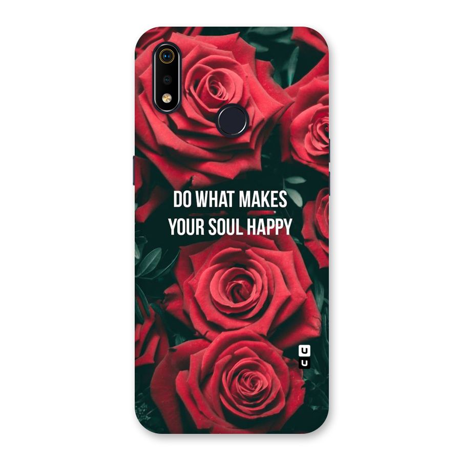 Soul Happy Back Case for Realme 3i