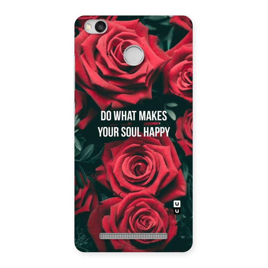 Soul Happy Back Case for Redmi 3S Prime