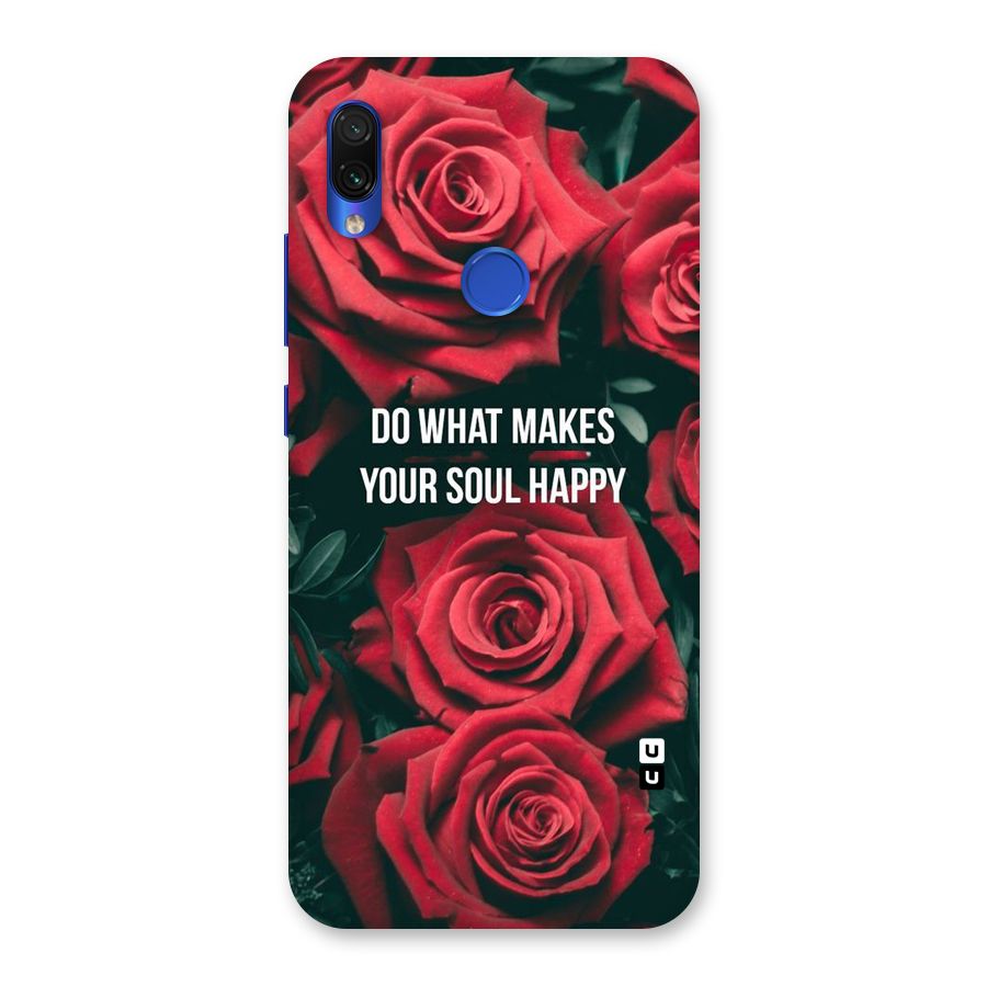 Soul Happy Back Case for Redmi Note 7S