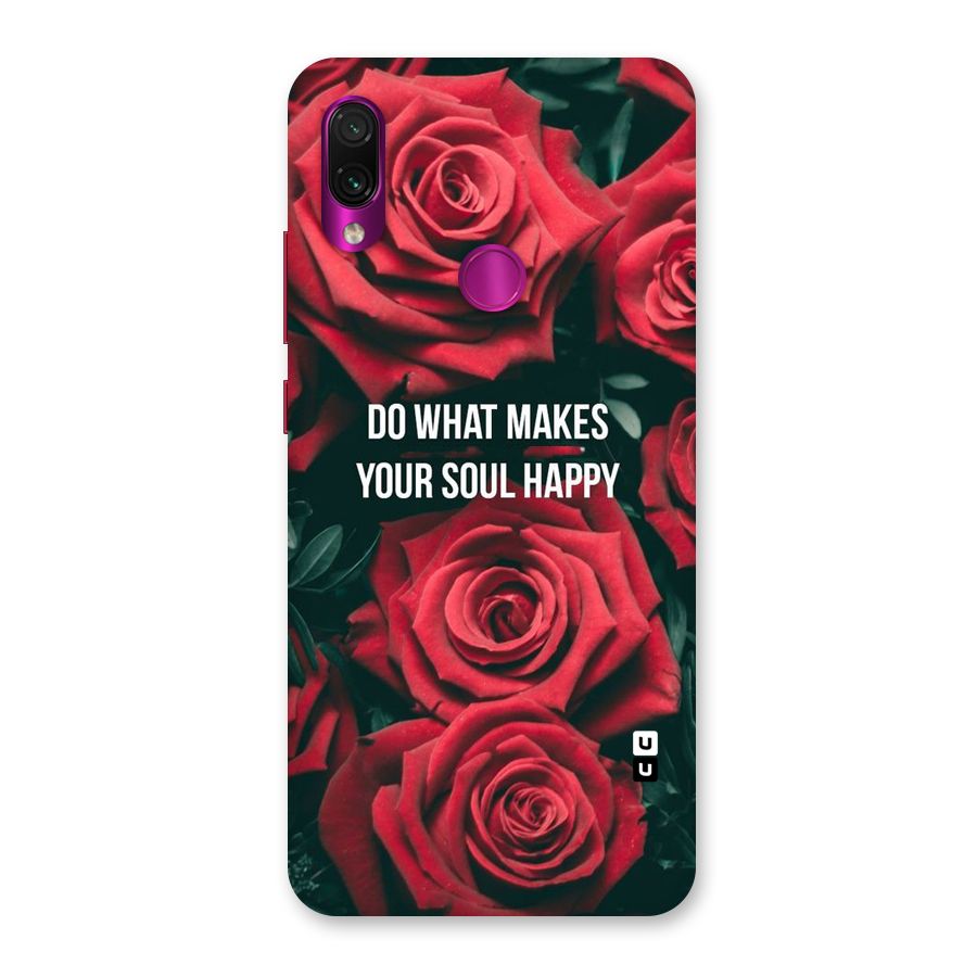 Soul Happy Back Case for Redmi Note 7 Pro