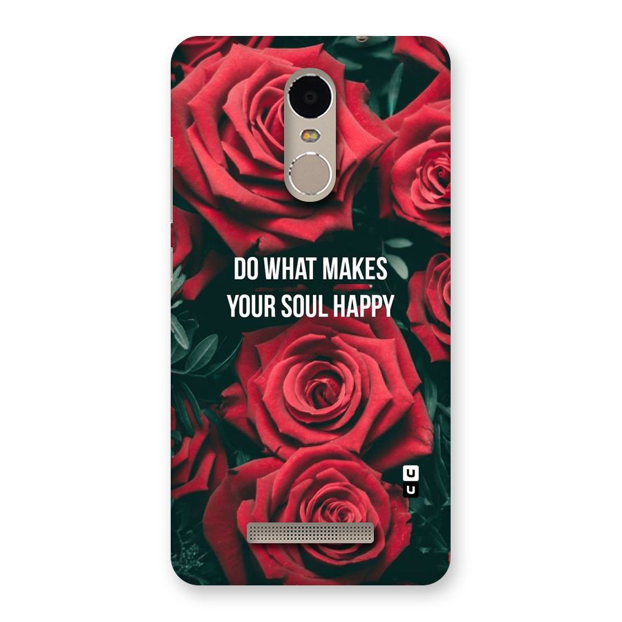 Soul Happy Back Case for Xiaomi Redmi Note 3