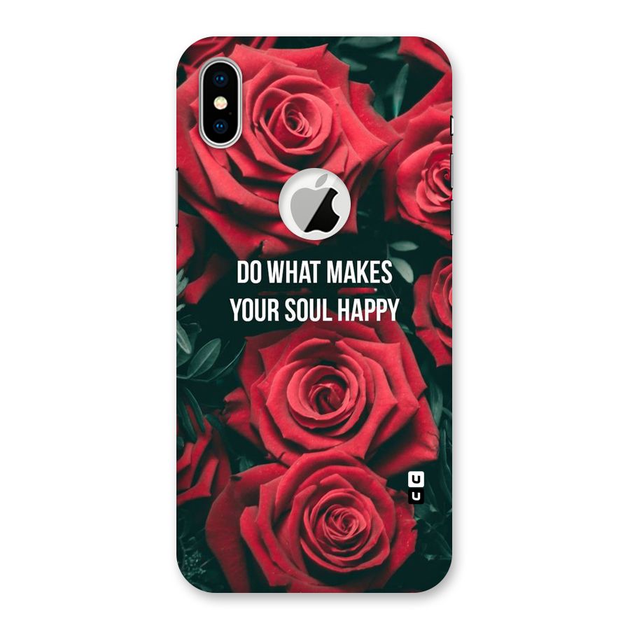 Soul Happy Back Case for iPhone X Logo Cut