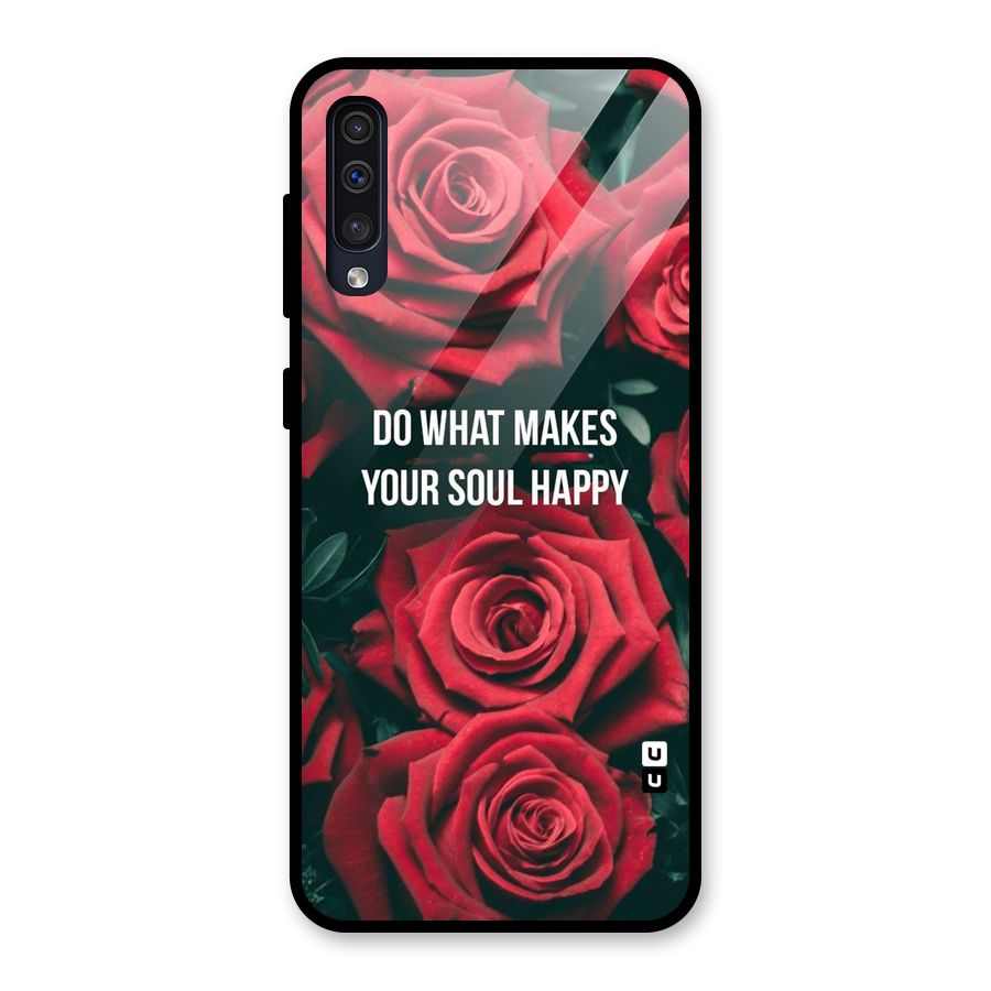 Soul Happy Glass Back Case for Galaxy A50
