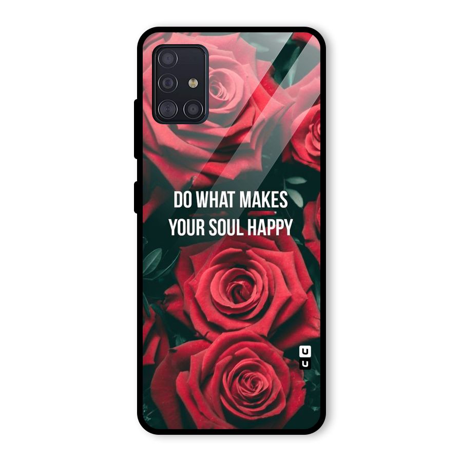 Soul Happy Glass Back Case for Galaxy A51