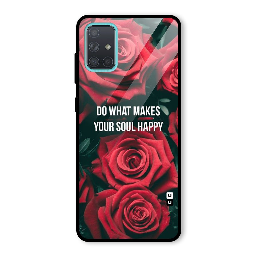 Soul Happy Glass Back Case for Galaxy A71