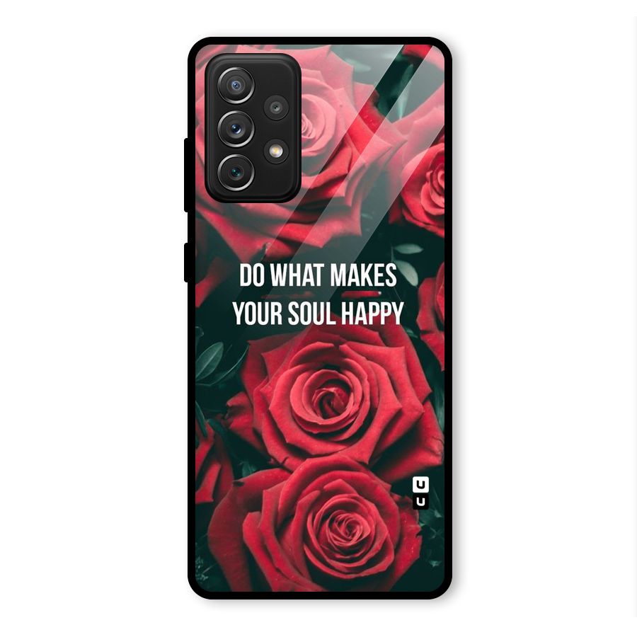 Soul Happy Glass Back Case for Galaxy A72