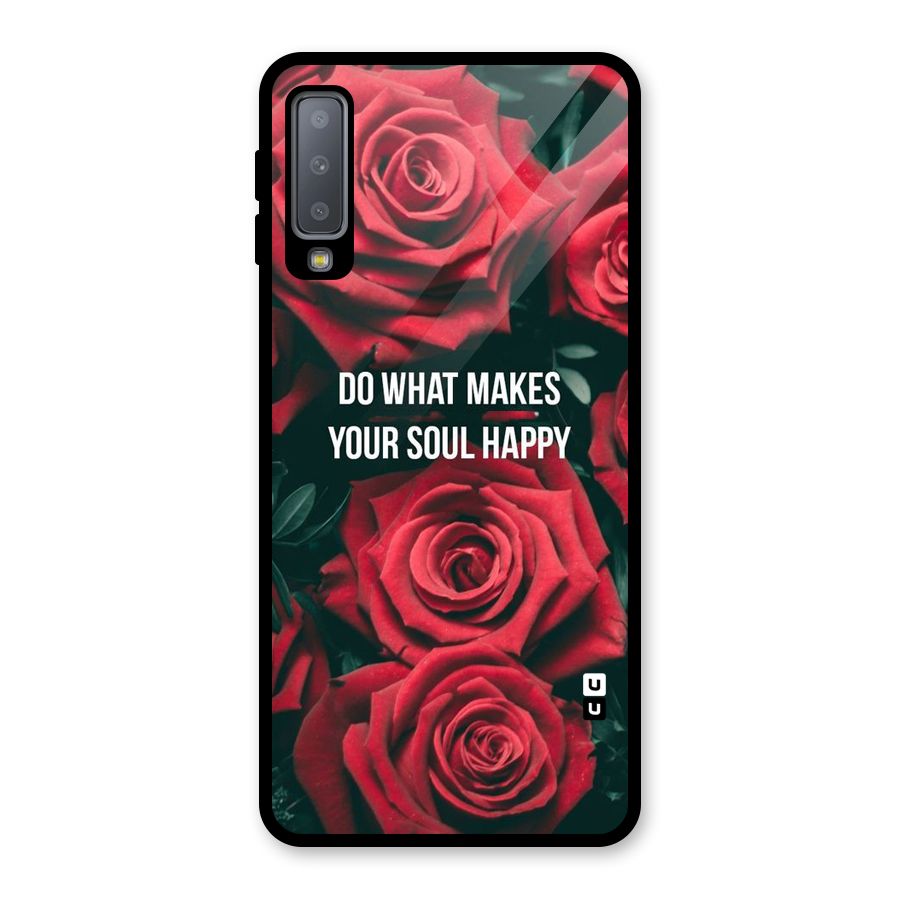 Soul Happy Glass Back Case for Galaxy A7 (2018)