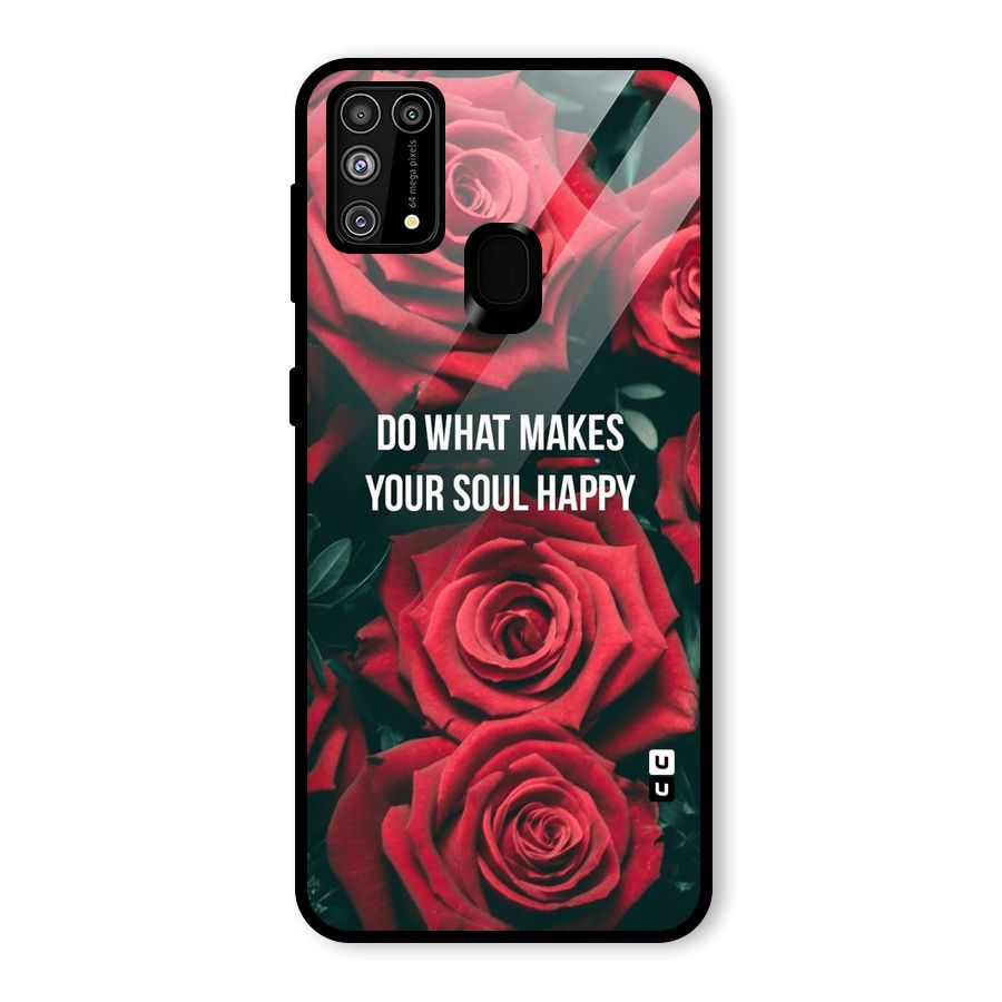 Soul Happy Glass Back Case for Galaxy F41