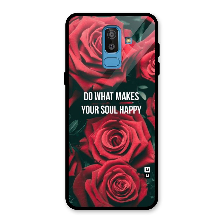Soul Happy Glass Back Case for Galaxy J8