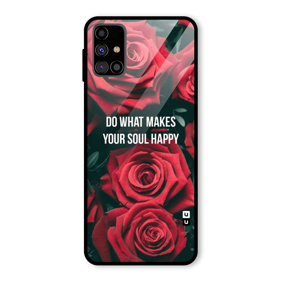 Soul Happy Glass Back Case for Galaxy M31s