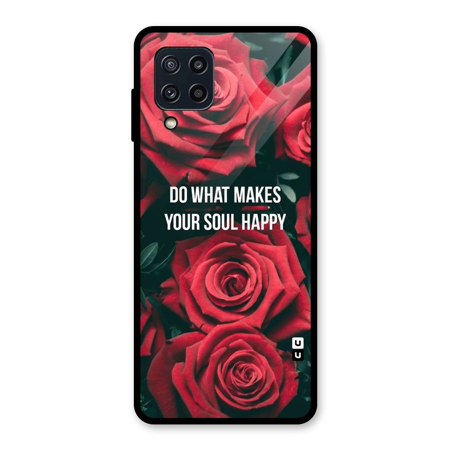 Soul Happy Glass Back Case for Galaxy M32