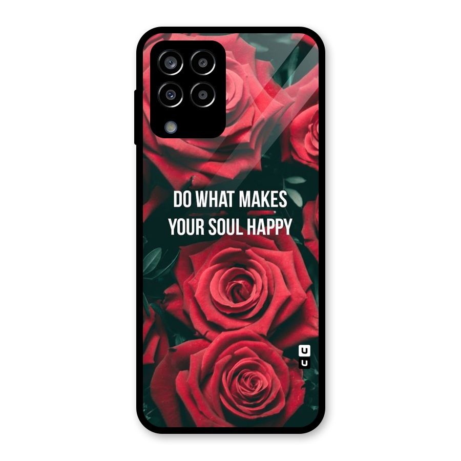 Soul Happy Glass Back Case for Galaxy M33