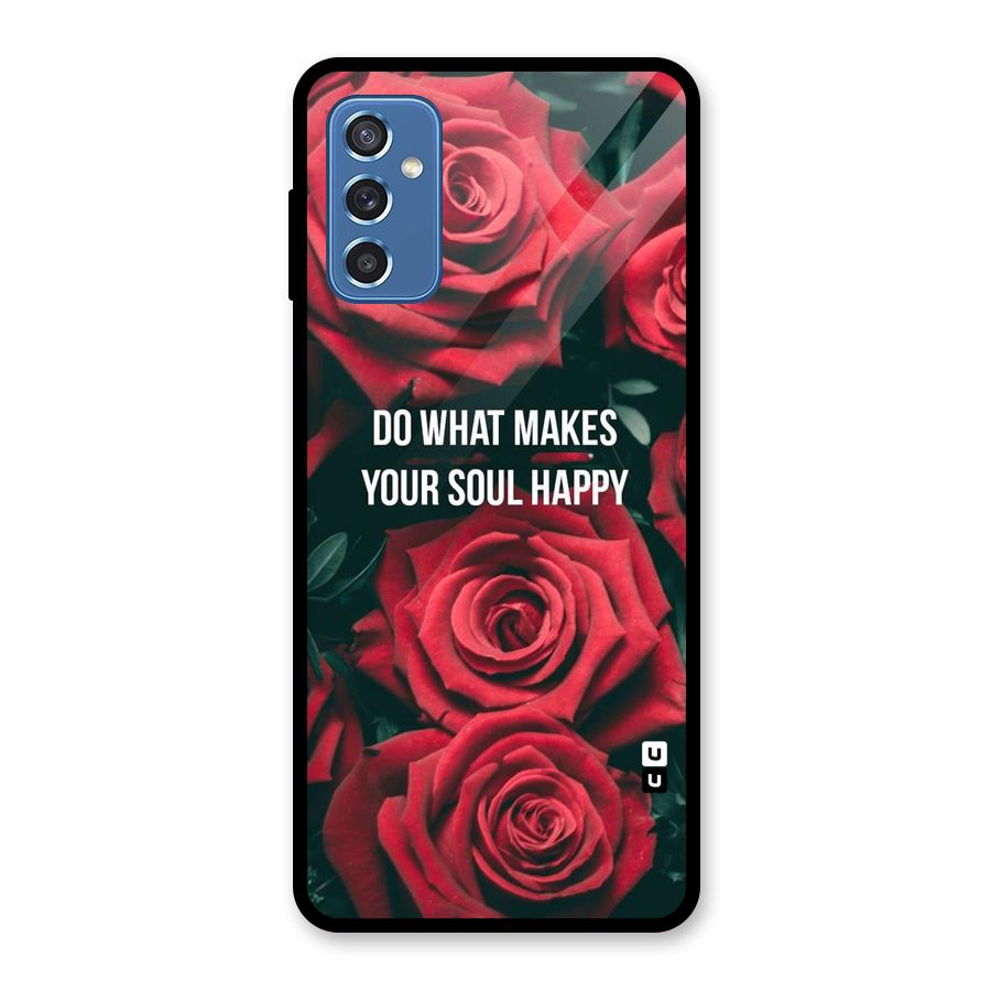 Soul Happy Glass Back Case for Galaxy M52 5G