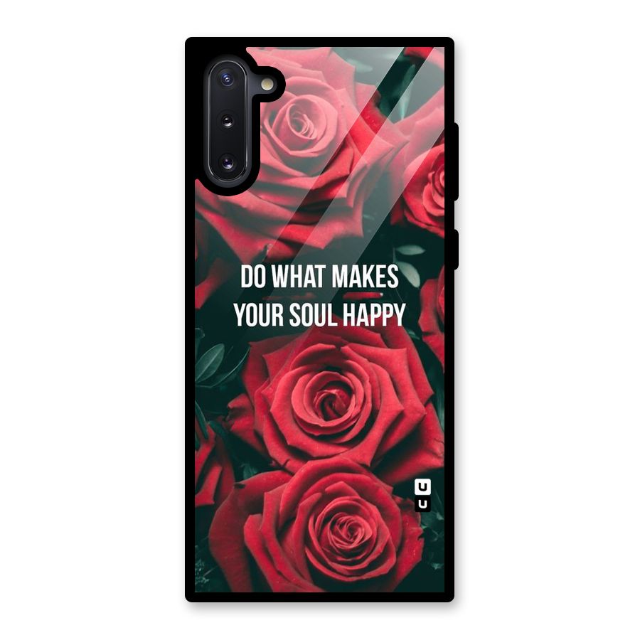 Soul Happy Glass Back Case for Galaxy Note 10