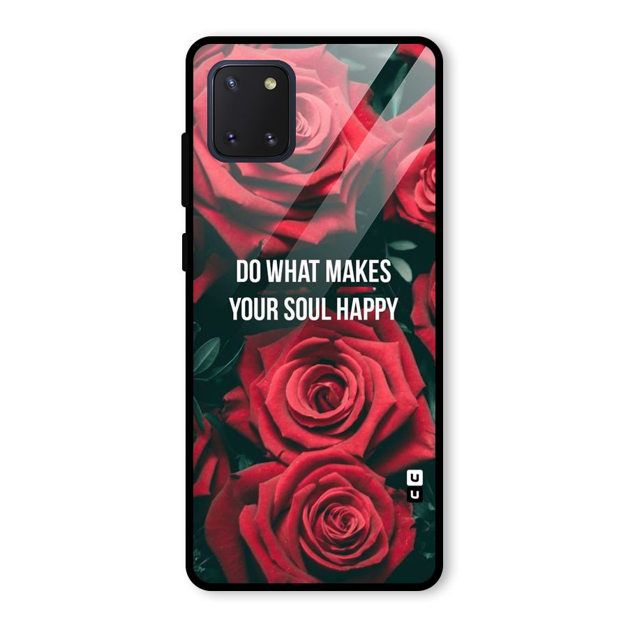 Soul Happy Glass Back Case for Galaxy Note 10 Lite