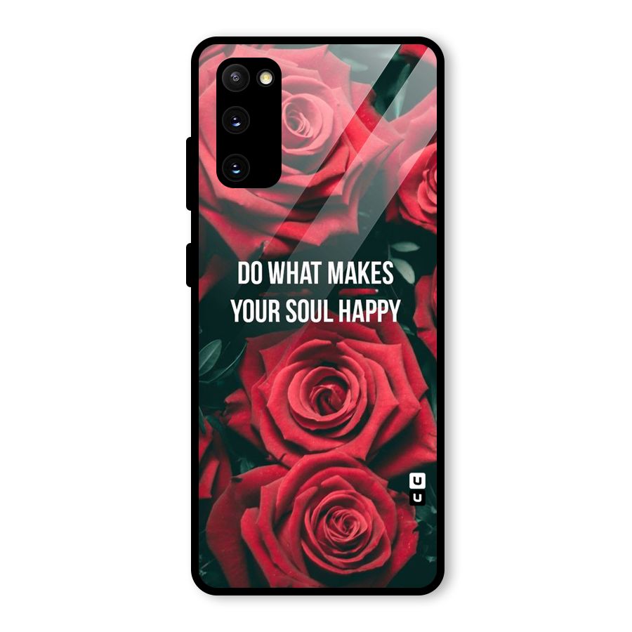 Soul Happy Glass Back Case for Galaxy S20 FE 5G