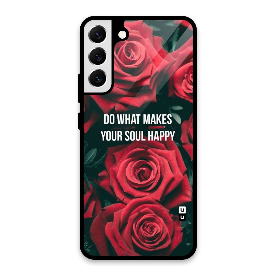 Soul Happy Glass Back Case for Galaxy S22 Plus 5G