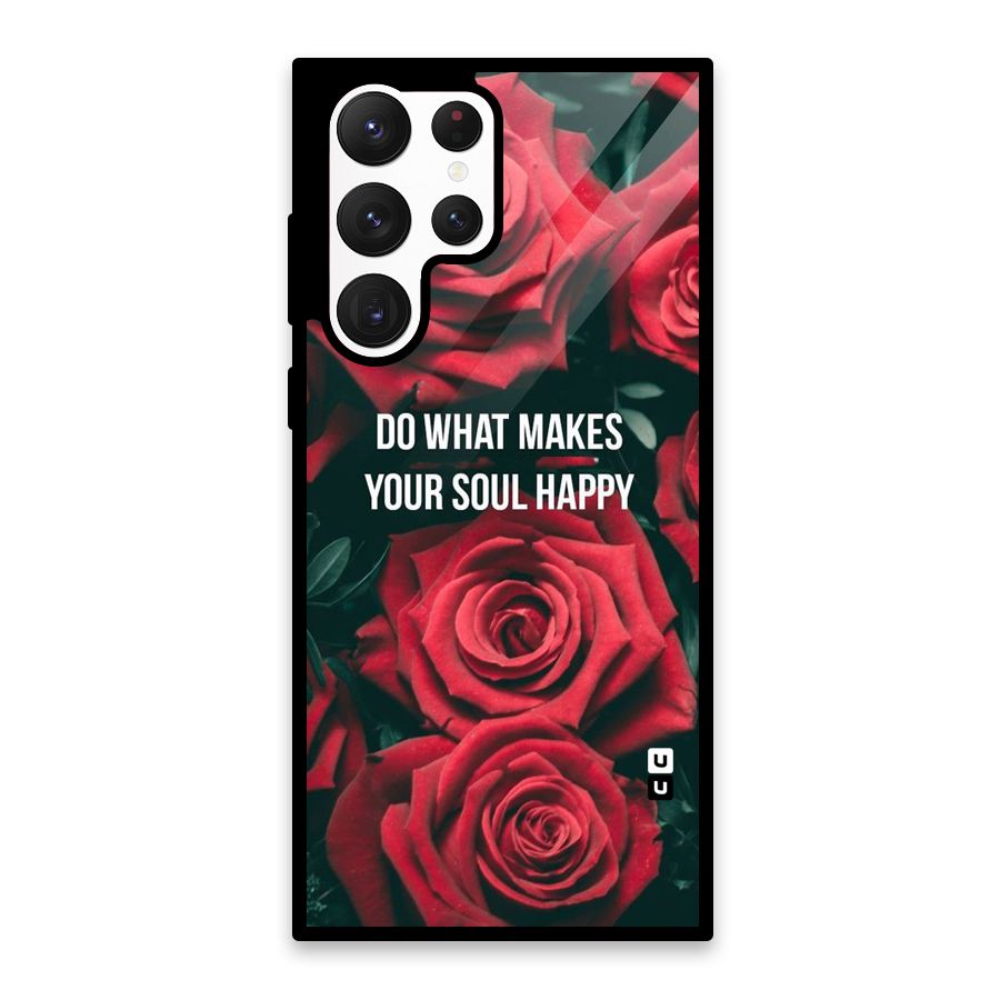 Soul Happy Glass Back Case for Galaxy S22 Ultra 5G