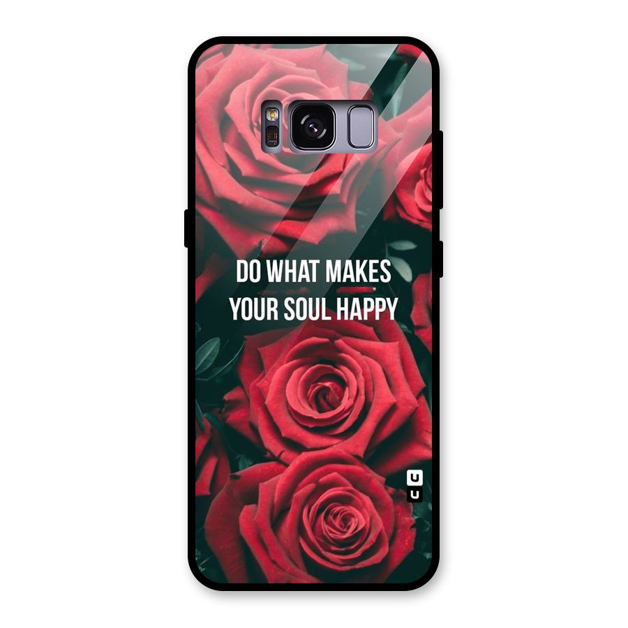 Soul Happy Glass Back Case for Galaxy S8