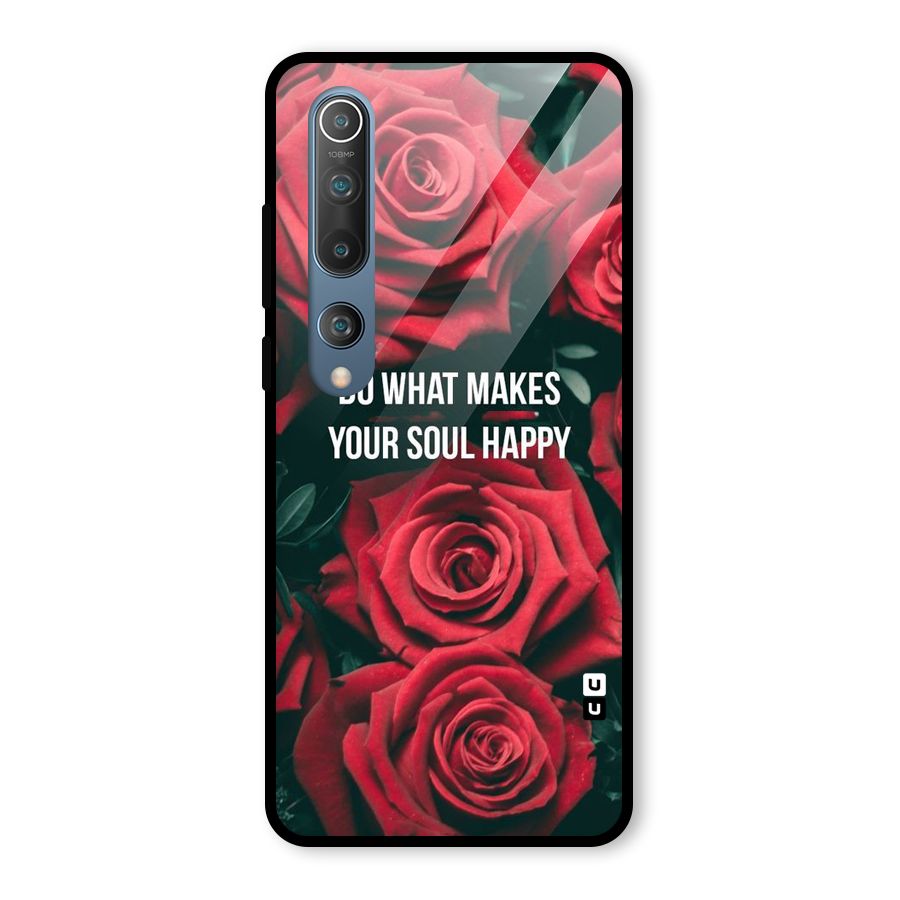 Soul Happy Glass Back Case for Mi 10