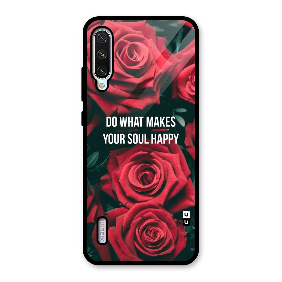 Soul Happy Glass Back Case for Mi A3