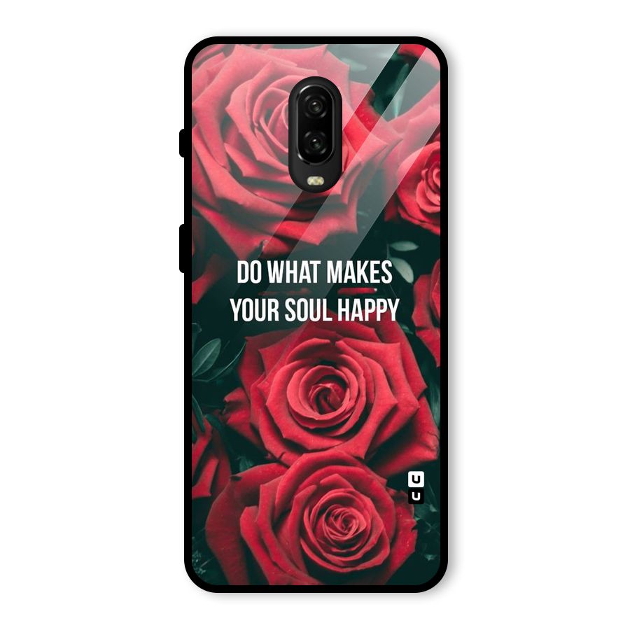 Soul Happy Glass Back Case for OnePlus 6T